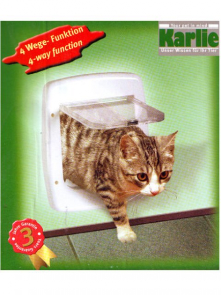 Cat Flap Katzentür Grau 4-Wege-Funktion